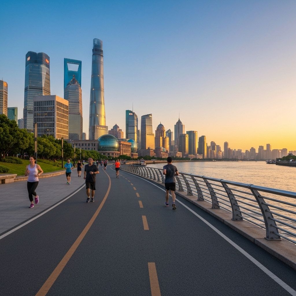 上海外滩滨江跑道